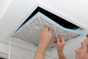 changing dirty ventilation filters