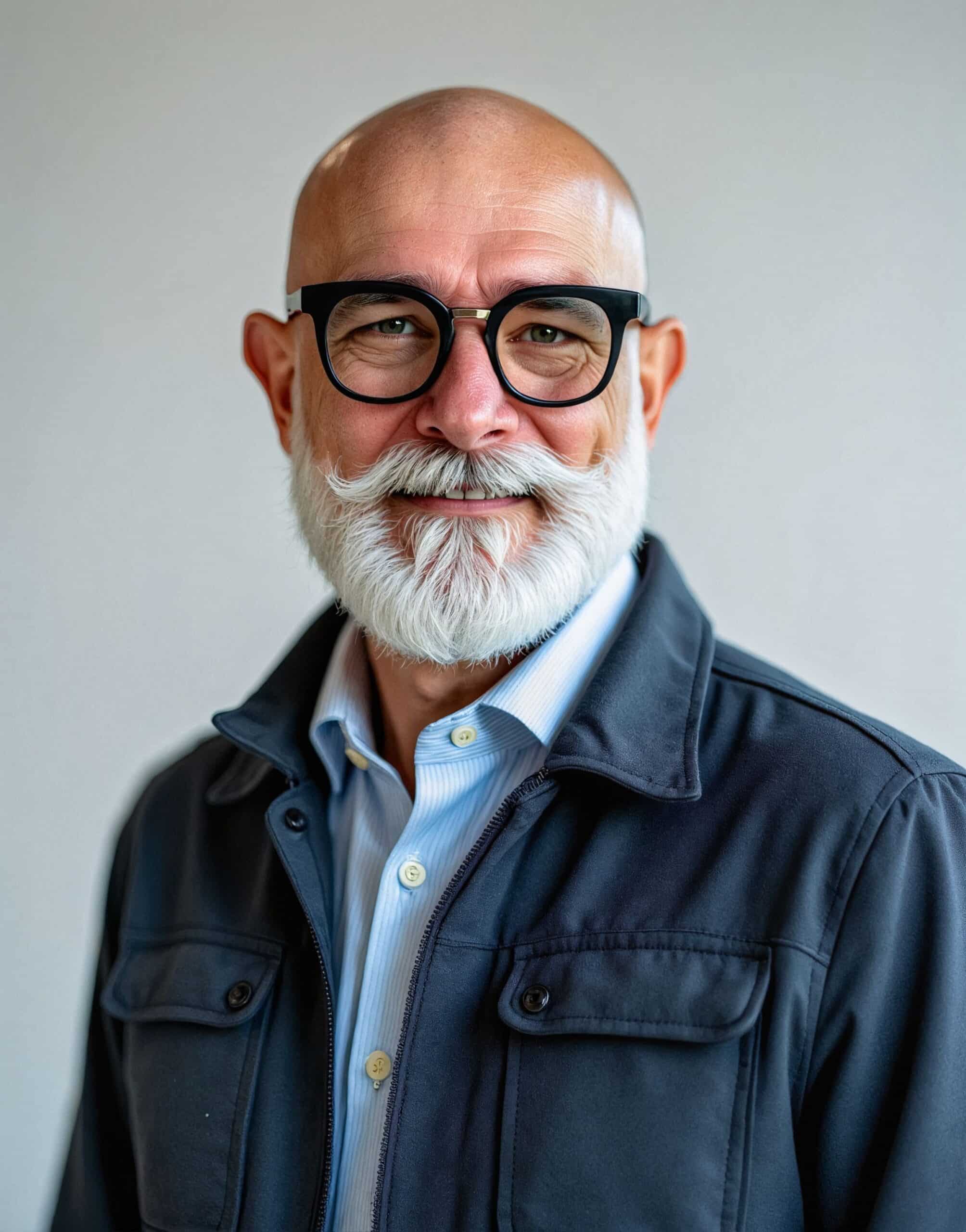 Man with beard and glasses